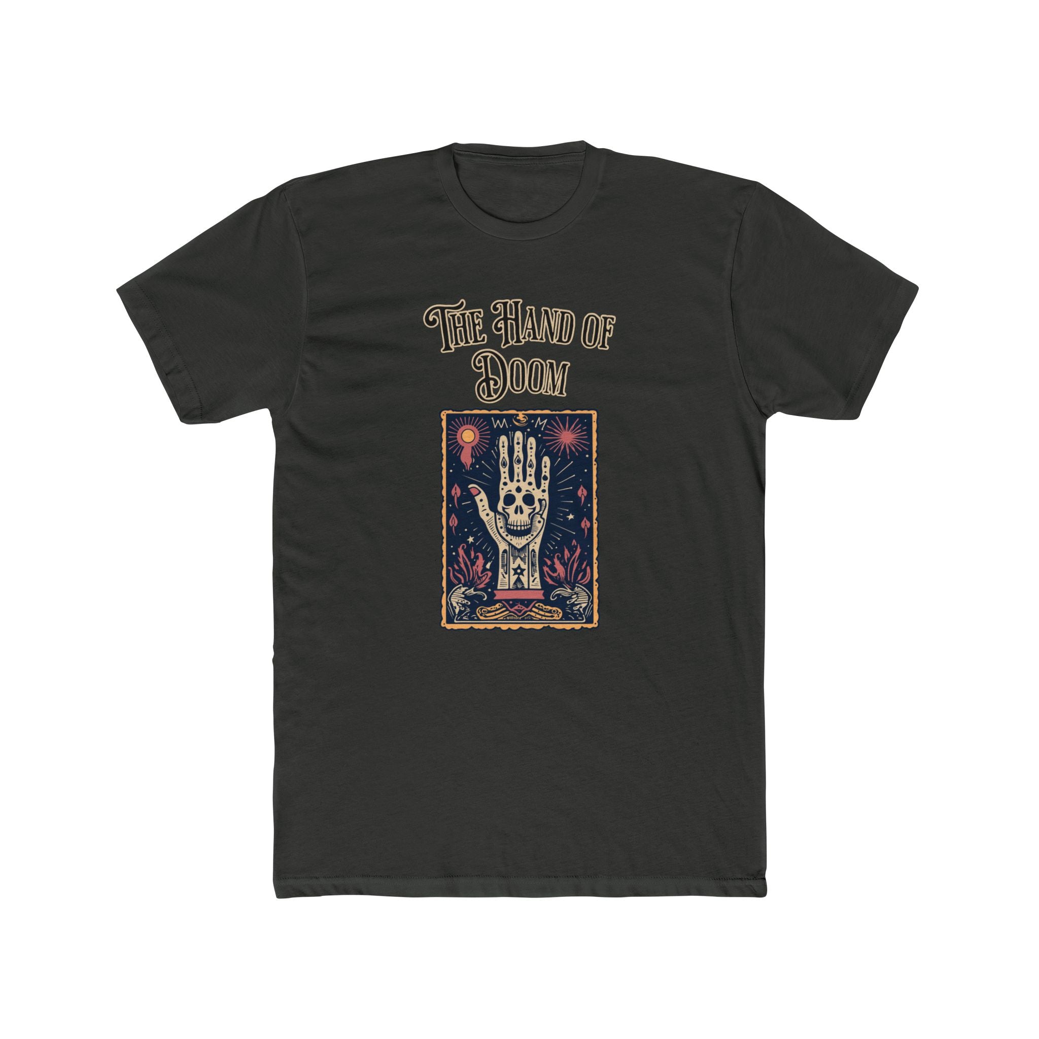 The Hand Of Doom - Unisex Cotton Crew Tee (Front) - Damned Threads